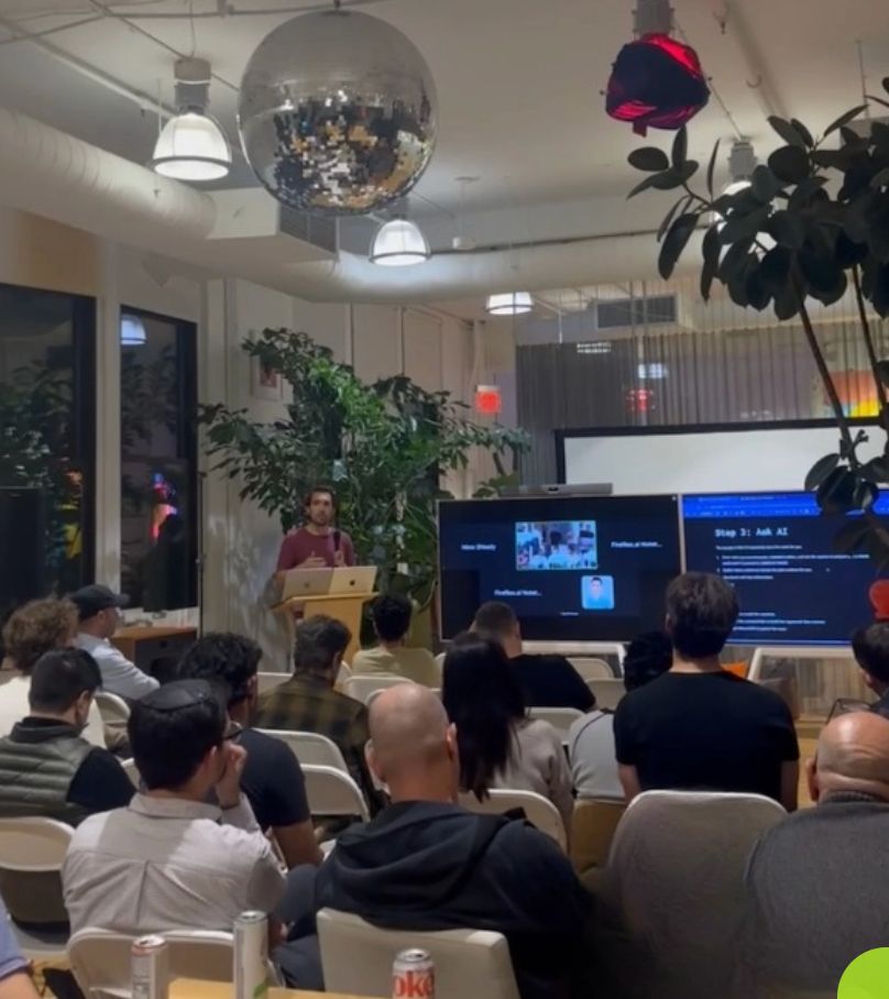 David running an AI education session