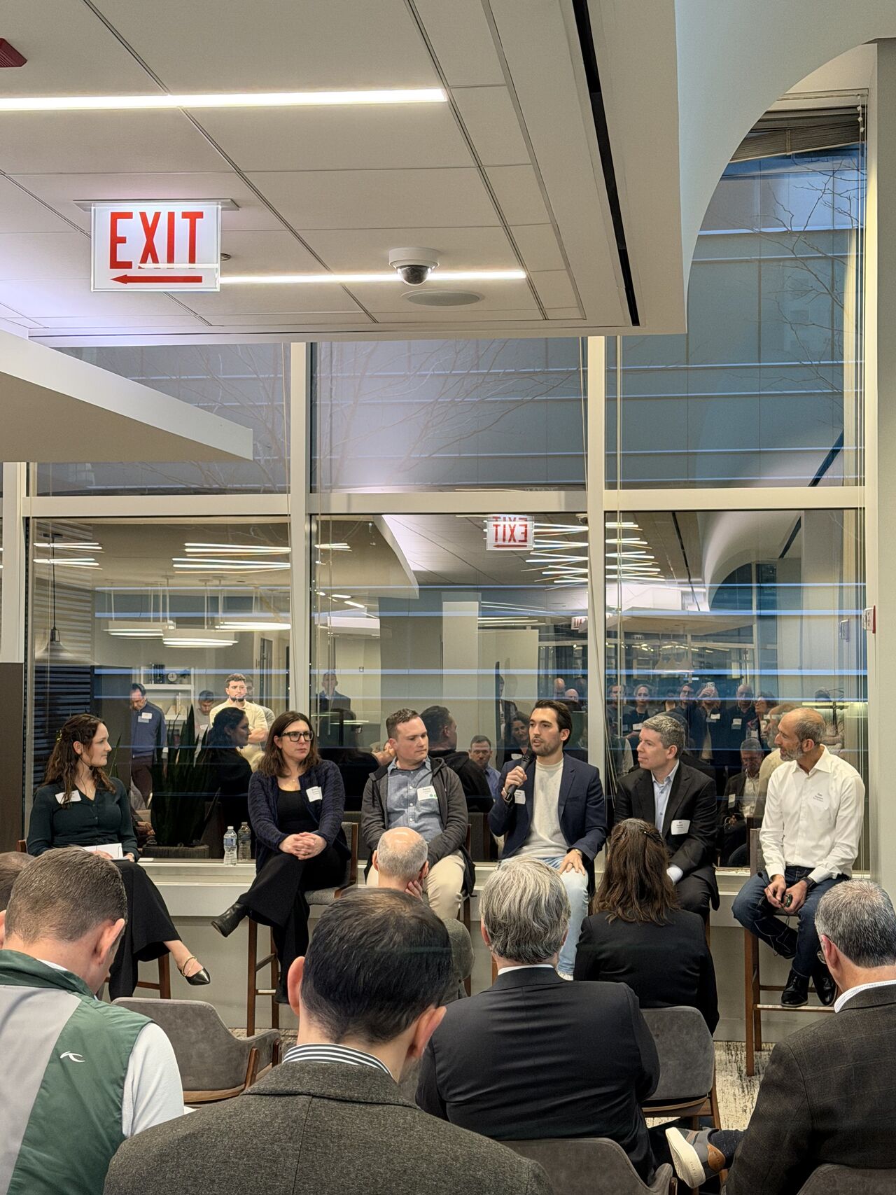 David speaking on an AI panel