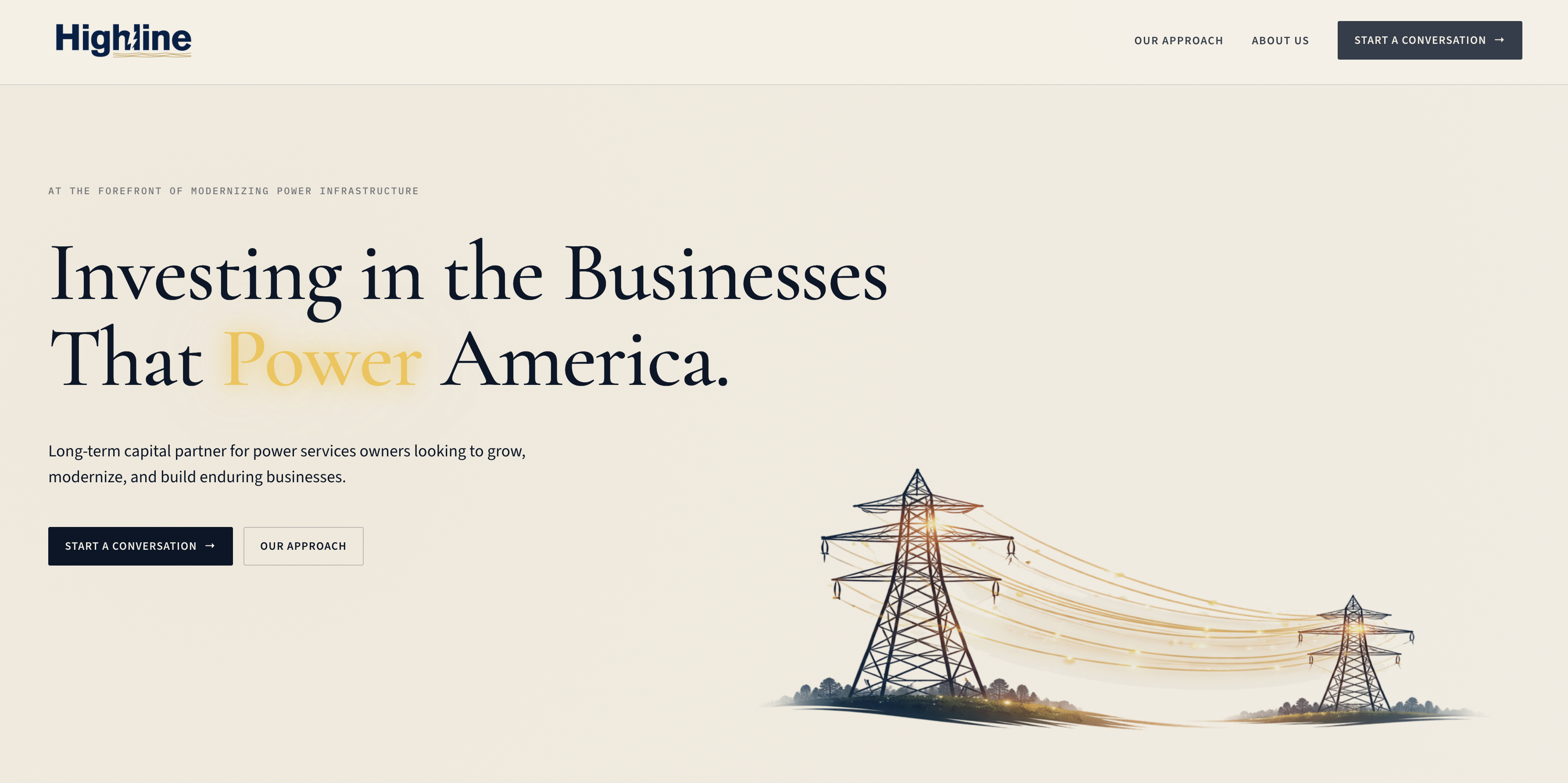 Highline Power homepage